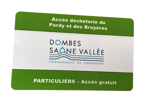 Badge vert decheterie particulier